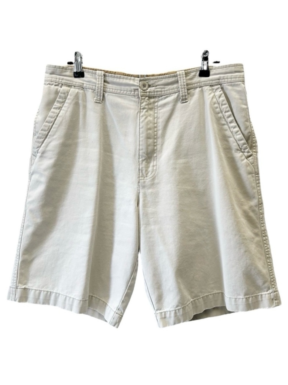 Old Navy Men's Shorts Flat Front Cotton Chino Loose Fit Beige Size 33